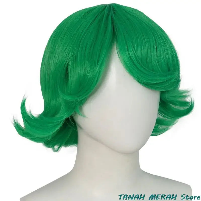 Tatsumaki Anime Cosplay Costume Set for Kids & Plus Size with Wig