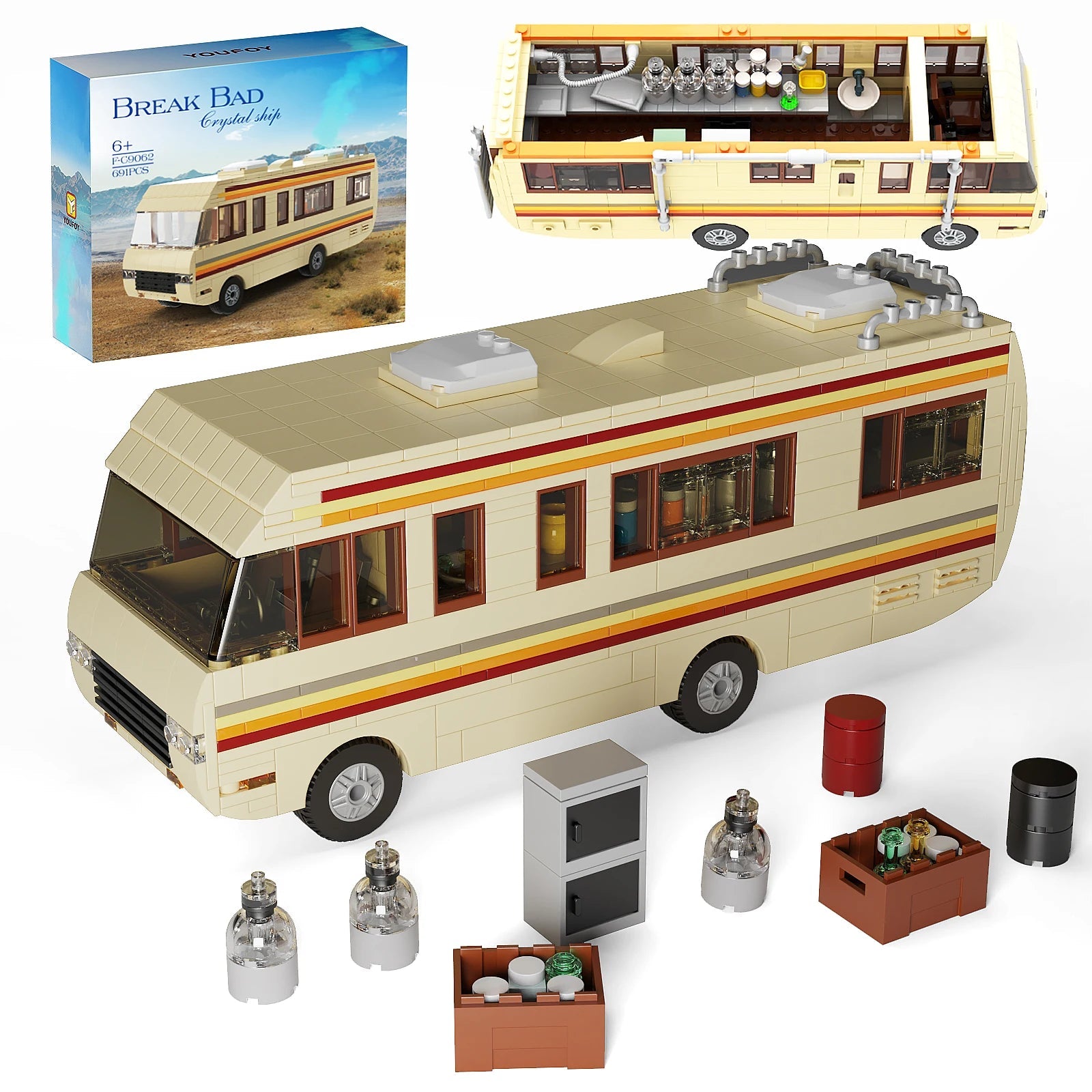 MOC Classic Movie Breaking Bad Car Building Blocks Kit Walter White Toyland EU