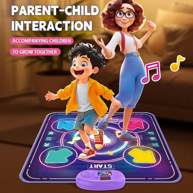 Kids Dance Mat With Bluetooth Lights Educational Toy