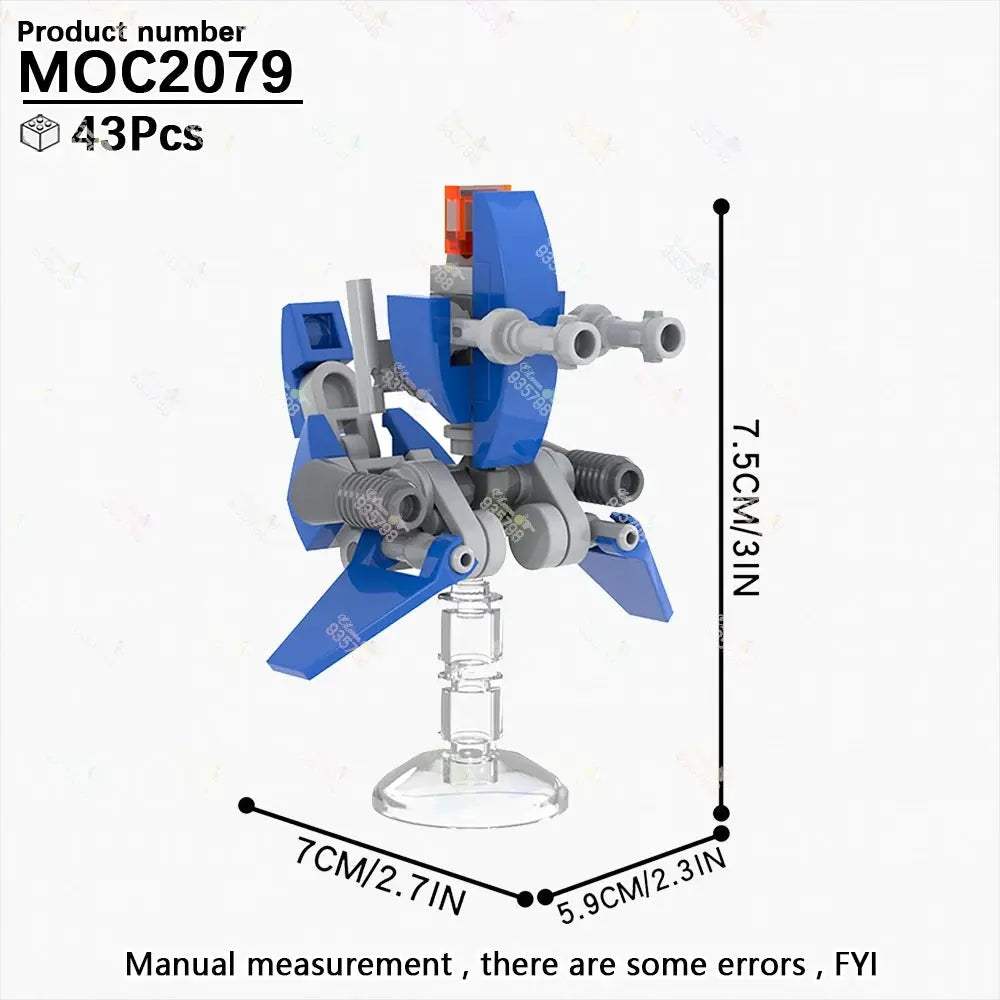 MOC Space Wars Movie Series Interplanetary Flying Motorcycle Combat Robot Airship Scout Building Blocks DIY Brick Kids Toy Gifts - ToylandEU