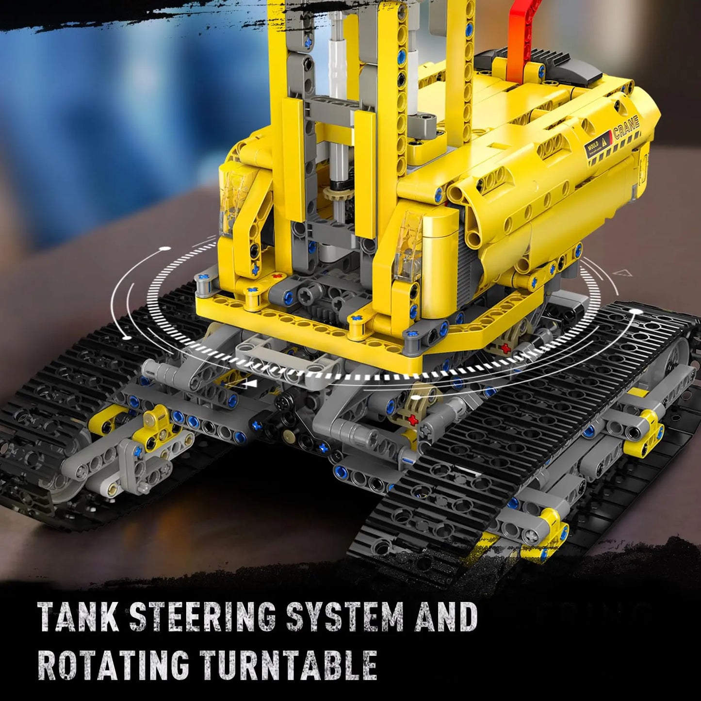App Controlled Crawler Crane Building Kit For Adults