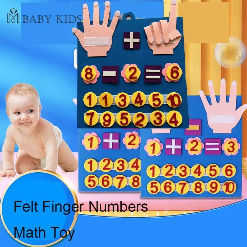 Kid Montessori Toys Felt Finger Numbers Math Toy Children Counting - ToylandEU