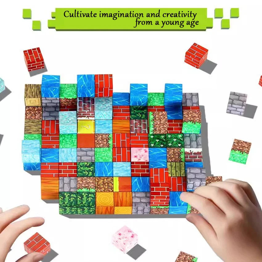 Magnetic Building Blocks | Ages 3+ | Cube Magnet Set | STEM Toy Gift
