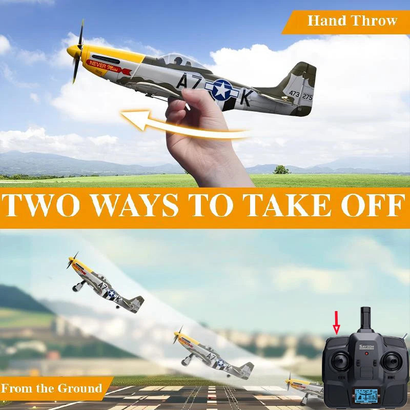 P51D Mustang Rc Plane | 5 Channel Brushless | Fixed Wing | Ready To Fly