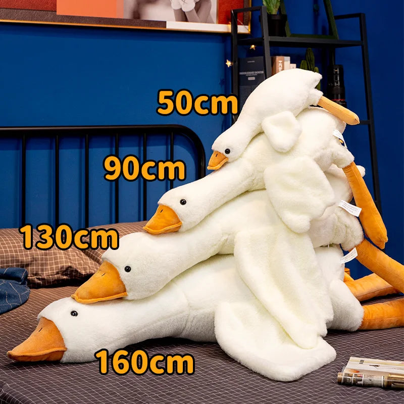 50-160cm Cute Big White Goose Plush Toy Kawaii Huge Duck Sleep Pillow Toyland EU