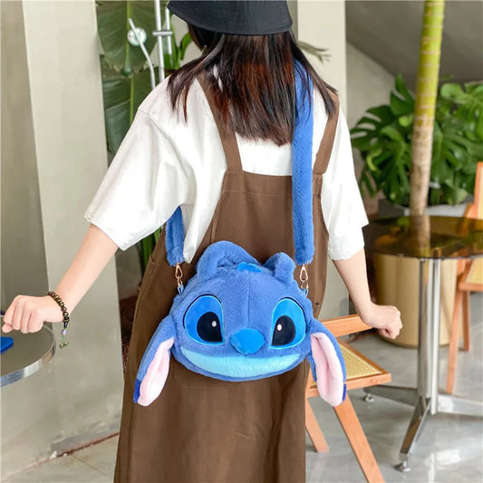 Kawaii Disney Stitch Plush Doll Shoulder Bag - Cute Stuffed Toy Handbag Gift