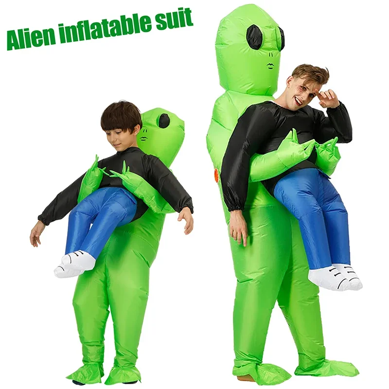 Inflatable Alien Costume | Green Design | Kids Fit | Halloween Party