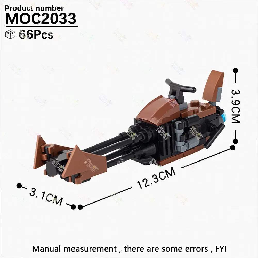 MOC Space Wars Movie Series Interplanetary Flying Motorcycle Combat Robot Airship Scout Building Blocks DIY Brick Kids Toy Gifts - ToylandEU