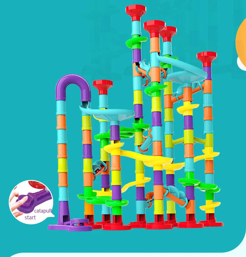 Marble Run Elevator Building Blocks Set for Kids - ToylandEU