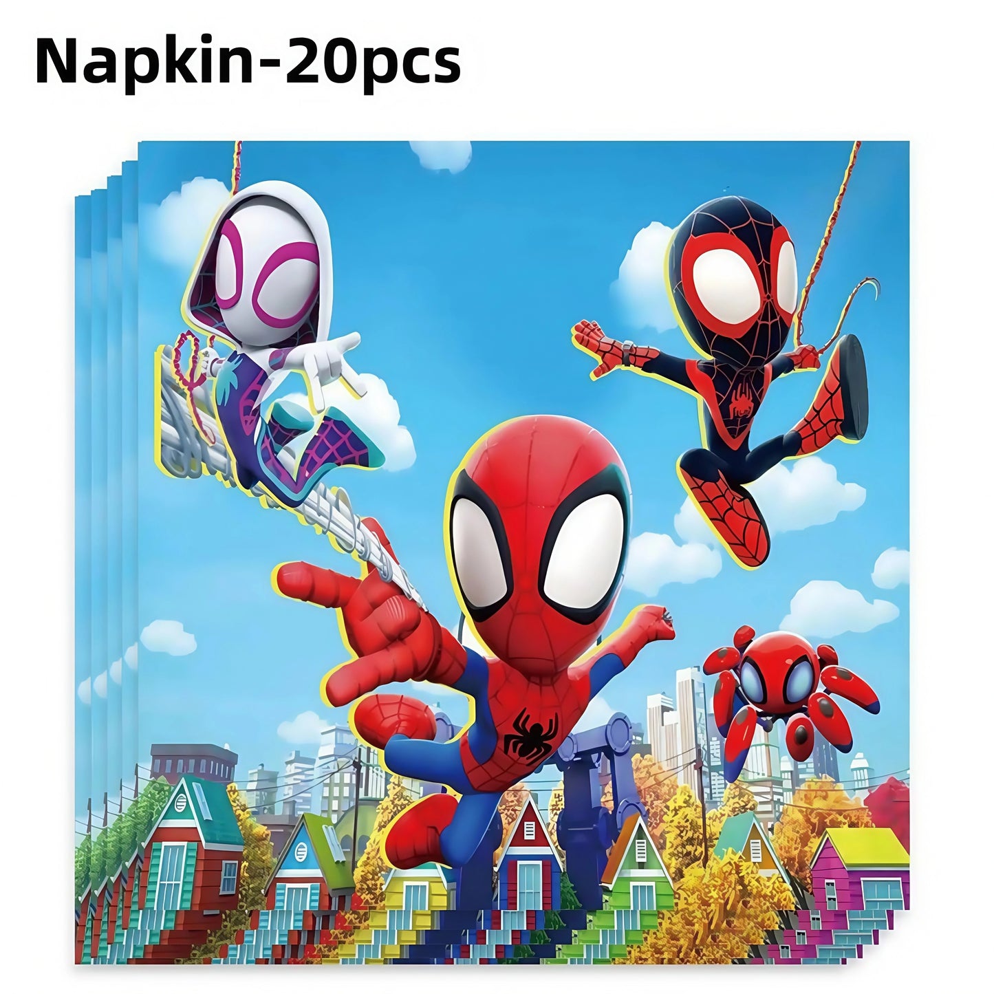 Spider Hero Party Decor | Plates Cups Banner | Balloon Party Favors | Set