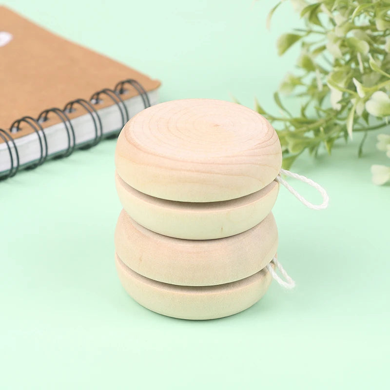 Wooden Yoyo Toy | Mini Round Size | DIY Hand Made Craft | Color Variants