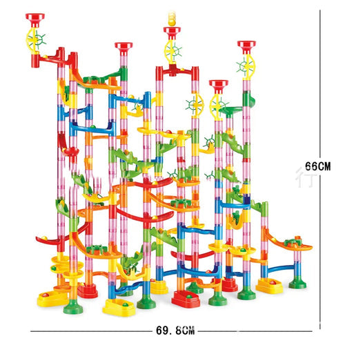 Marble Run Race Track Building Blocks Kids 3D Maze Ball Roll Toy DIY ToylandEU.com Toyland EU