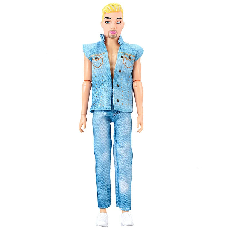 30cm Male/Female Fashion Doll Set - Dress Up Doll Toy with Clothes - ToylandEU