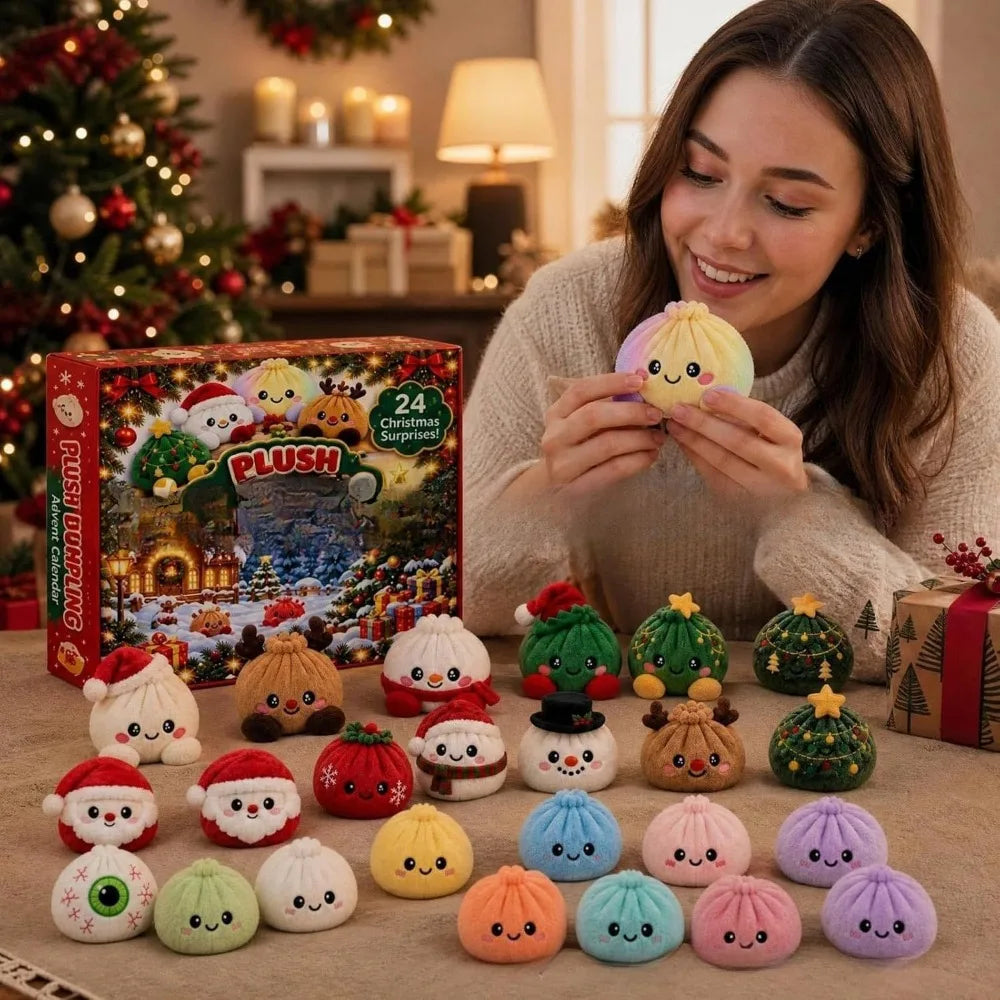 Advent Calendar | 24 Day Dumpling Mystery Surprise | Anxiety Relief Slow Rising Toys | Random Blind Box Gift