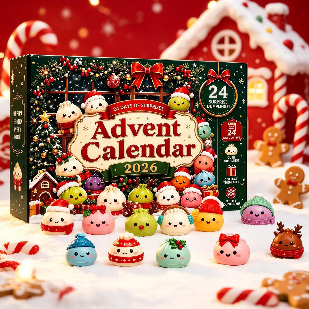 Advent Calendar | 24 Unique Squishy Fidget Toys | Slow Rebound Mystery Surprise Box | New Year Gift