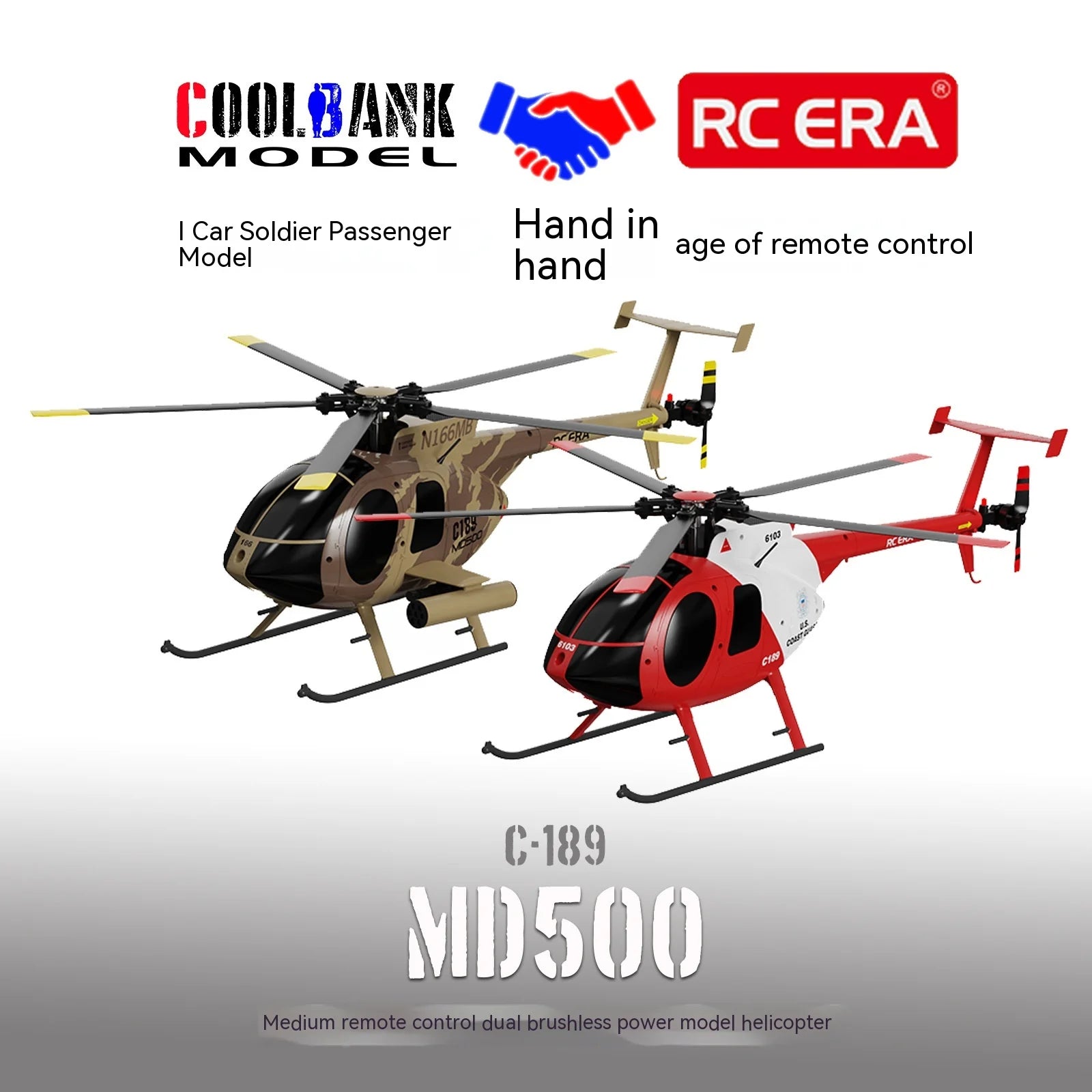 New Product 1:28 Kubing Ke C189 Remote Control Helicopter Md500 Dual - ToylandEU