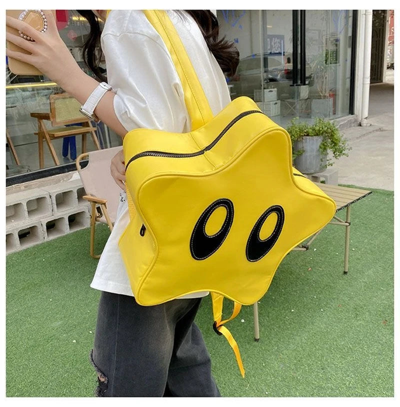 Cute Super Mario Big Eye Star Backpack with Korean Spicy Girl Y2K Fashion - ToylandEU