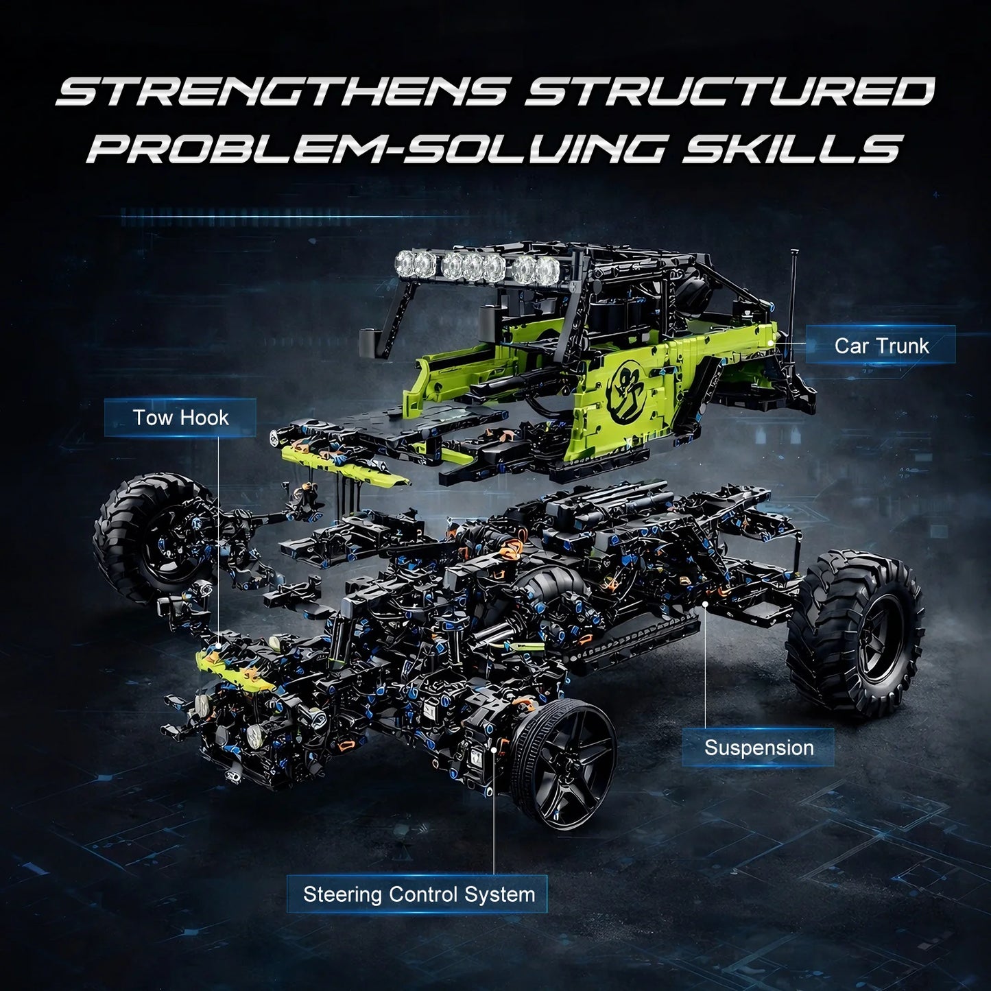 Building Blocks | 1:8 Scale | 2357 Pieces | 4x4 Off-Road Truck