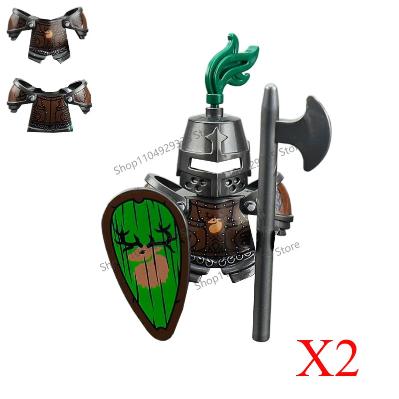 Micro Blocks | Medieval Knight Figures | Plastic Model Kit | Ages 14 Plus