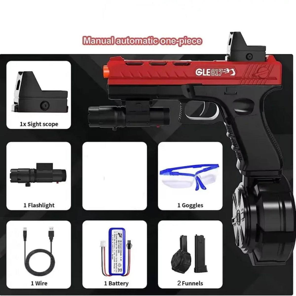 Electric Airsoft Pistol | Hydrogel Ready | Toylandeu™