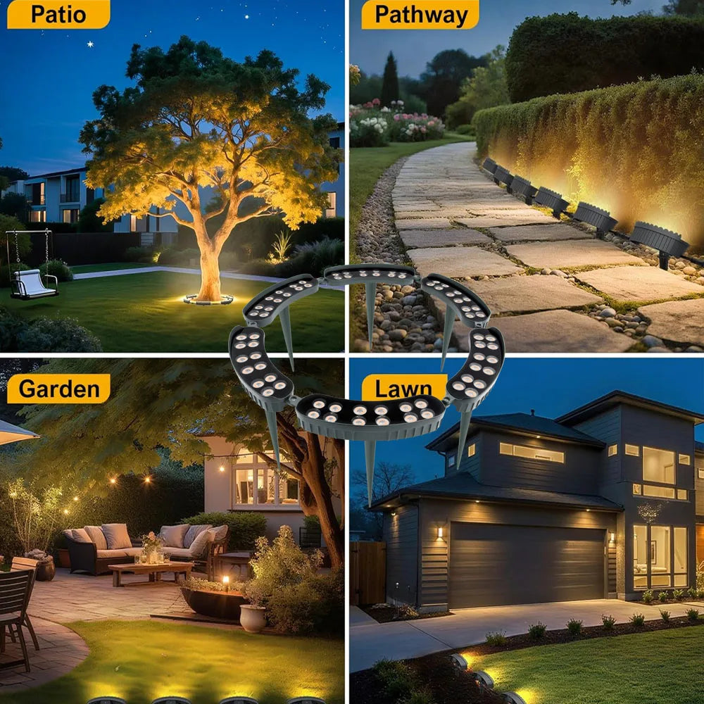 Tree Hugging Solar LED Lawn Light | IP65 Waterproof | RGB Warm Color | Outdoor