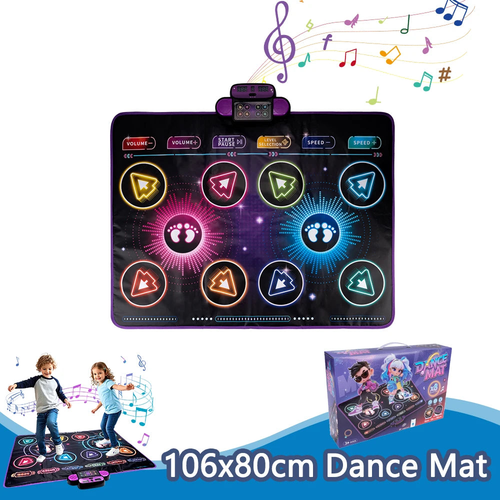 Kids Electronic Dance Mat Bluetooth Light Interactive Educational Toy