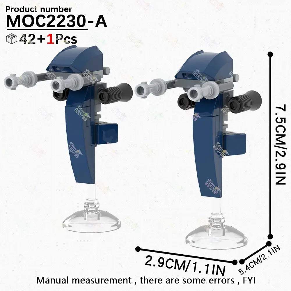 MOC Space Wars Movie Series Interplanetary Flying Motorcycle Combat Robot Airship Scout Building Blocks DIY Brick Kids Toy Gifts - ToylandEU