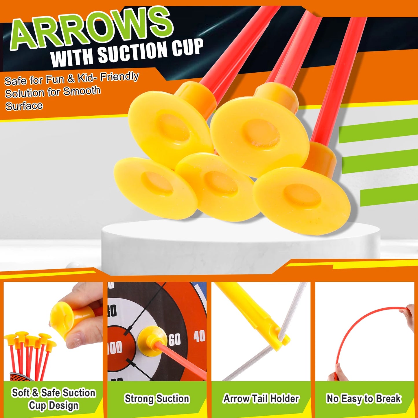 Led Light Up Bow and Arrow Archery Set for Children