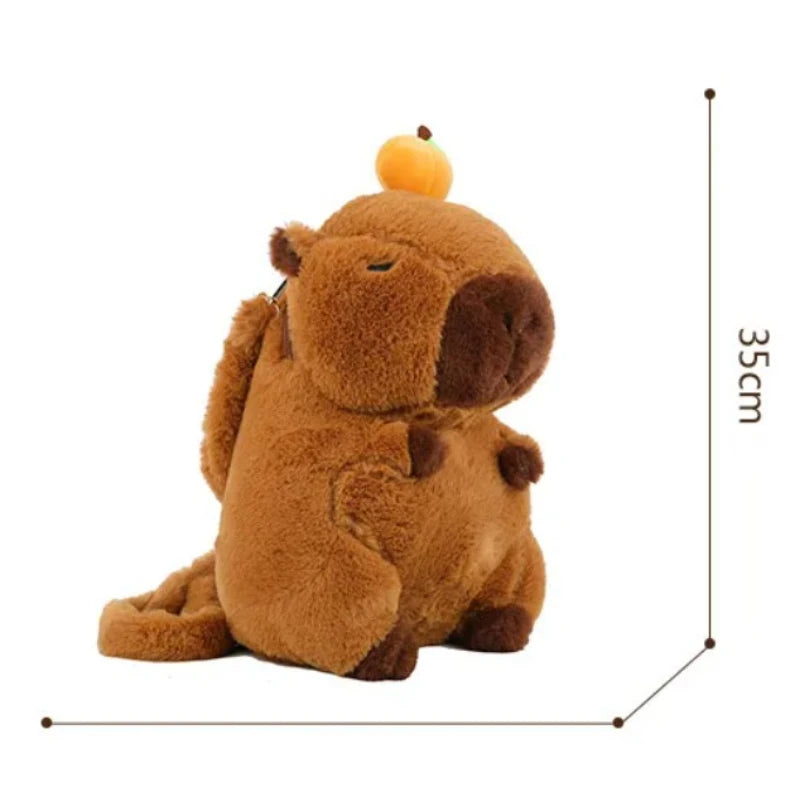 Adorable Capybara Plush Backpack for Kids - Cute Animal Design Bag