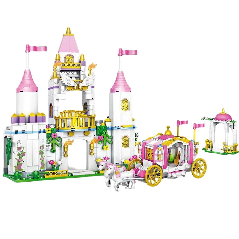 Lego Compatible Blocks | Frozen Ice Castle | Small Blocks | Mini Figure Included