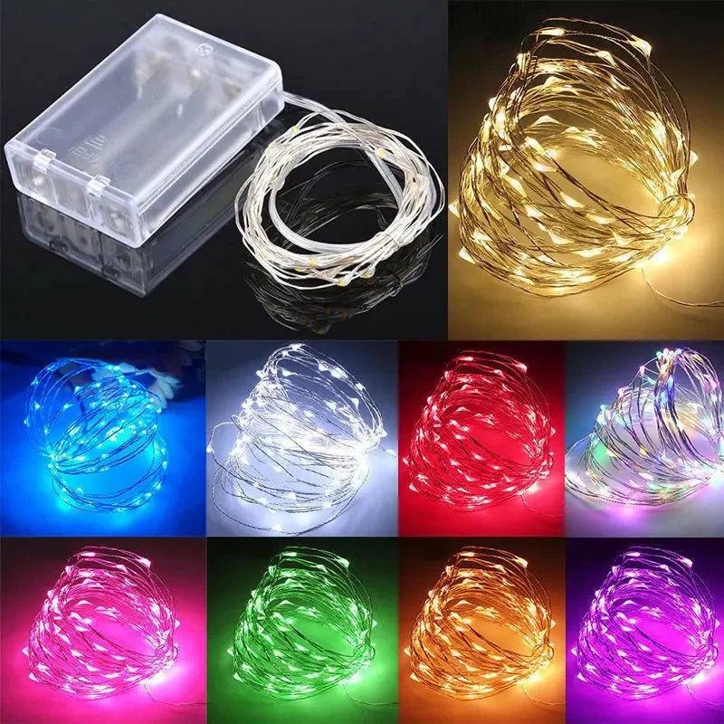 LED Fairy String Lights | Battery Powered | White | Indoor Outdoor Decor