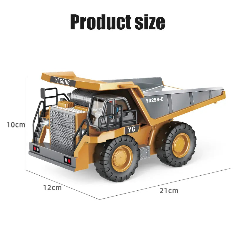 RC Construction Vehicle Set with Remote Control, 1:24 Scale, 4 Wheel Drive, High Quality - ToylandEU