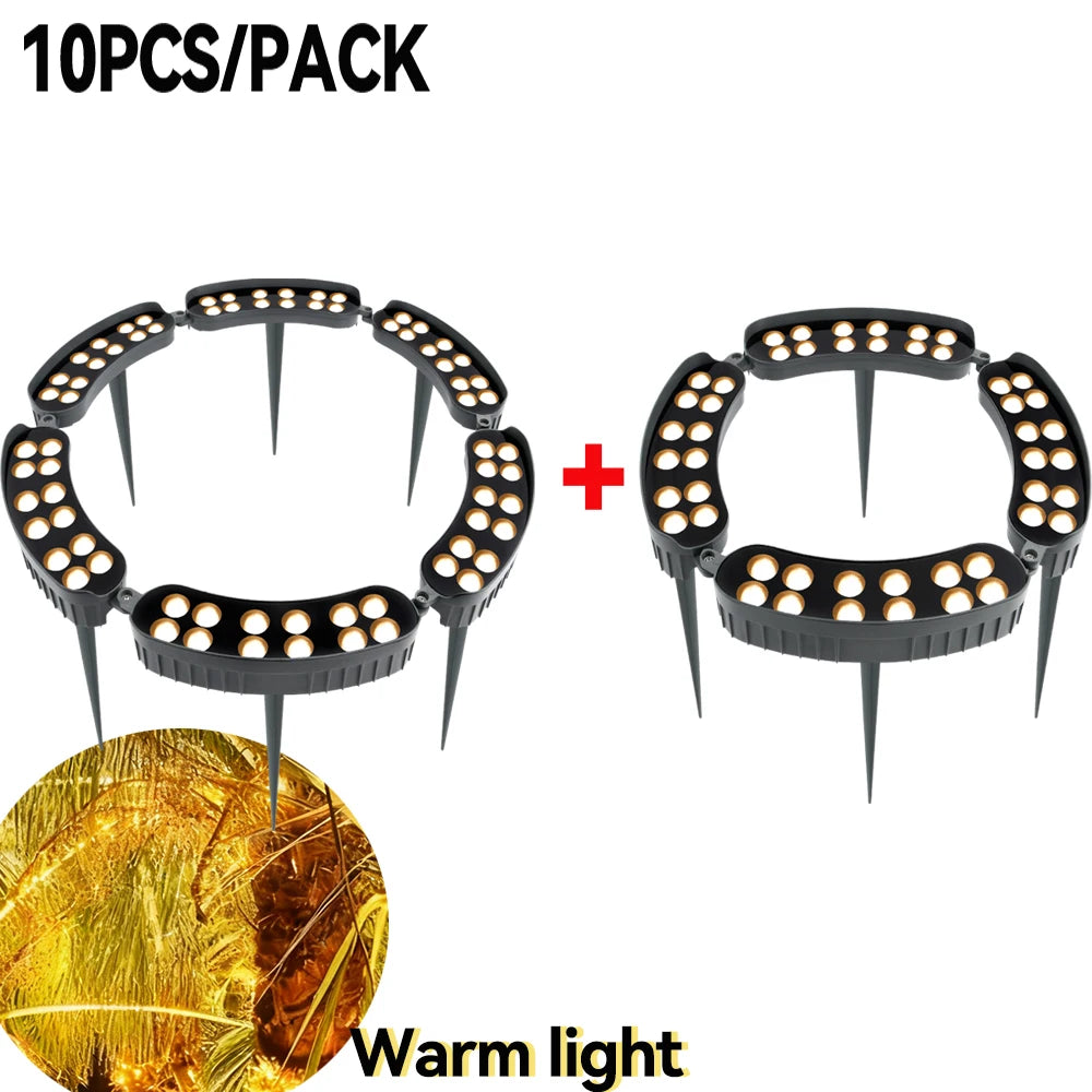 Tree Hugging Solar LED Lawn Light | IP65 Waterproof | RGB Warm Color | Outdoor