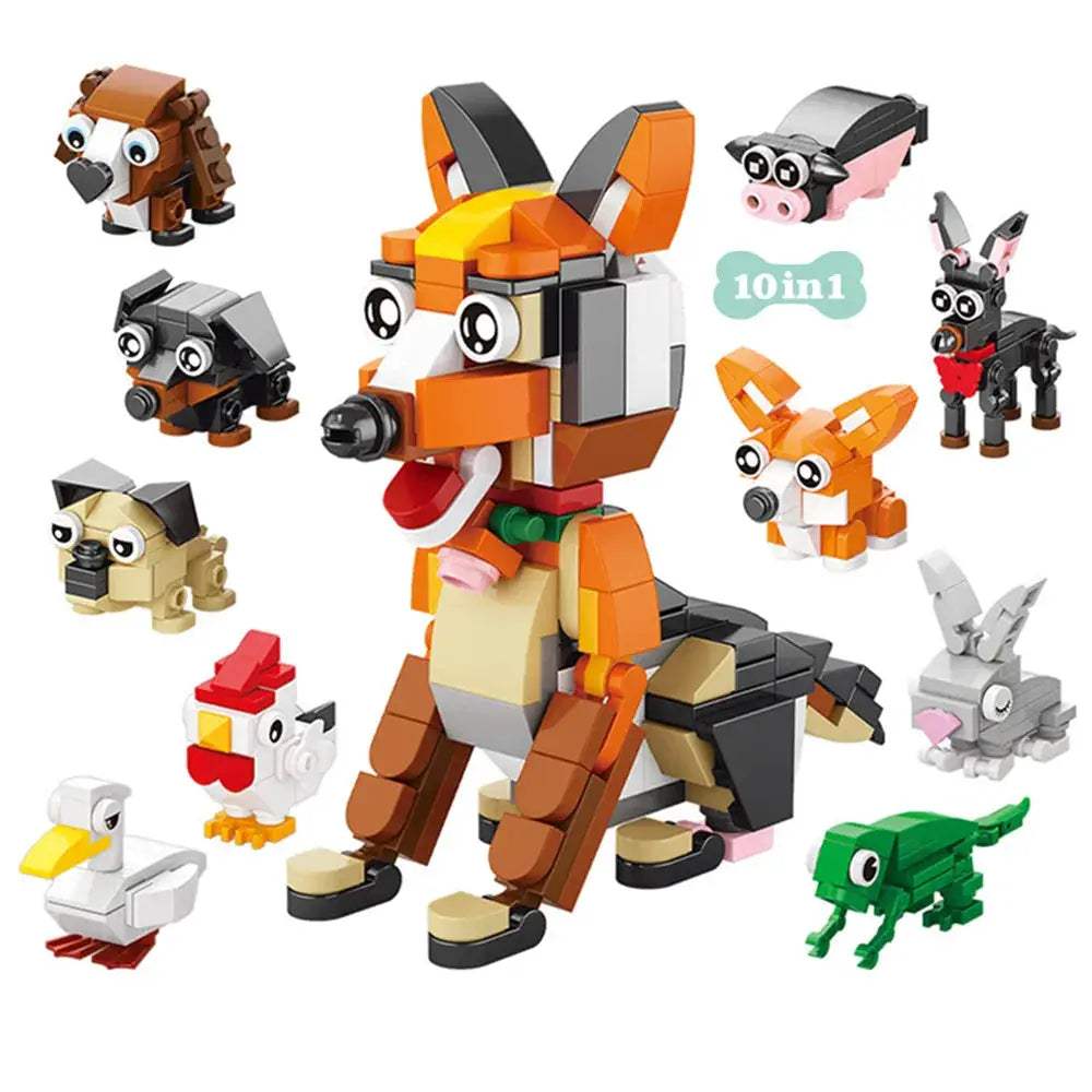 Insect World Animals Scorpion Mantis Ants Spider Birds Marine Animal Building Blocks Toys Desktop Ornaments Bricks Kids Gift - ToylandEU