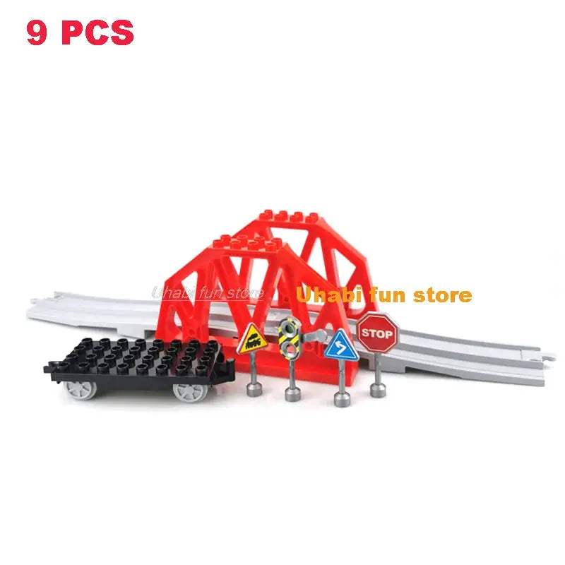 Rail Transport Big Size Building Blocks Creative Track Accessories Assemble Toys For Children Bricks Compatible City Train Set - ToylandEU