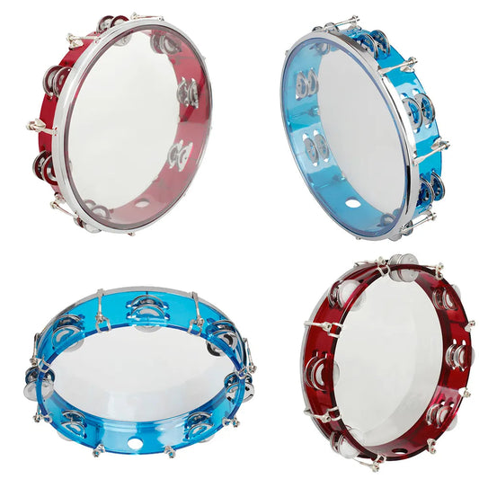 Adjust Tambourine 10 Inches Adjustable Tone Hand Drum Double Row Toyland EU