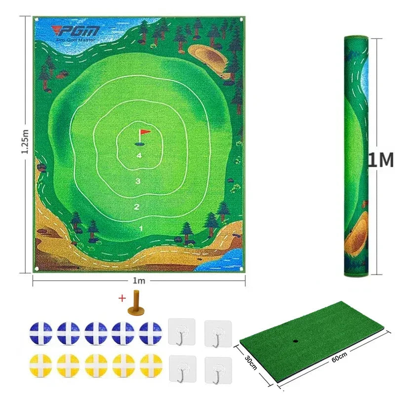 Indoor Mini Golf Mat With Suspended Dartboard Practice Aid - ToylandEU