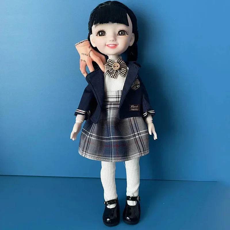 Fashion 1/6 Bjd Doll Black Braid 30cm with Multiple Joints Girls Kids Toy - ToylandEU