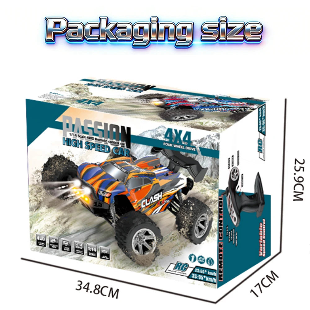 Brushless 1:14 RC Car 60KMH 4WD All Terrain Monster Truck