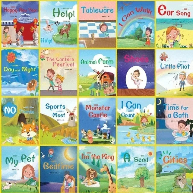 60 English Picture Books Set For Early Learning Graded Reading