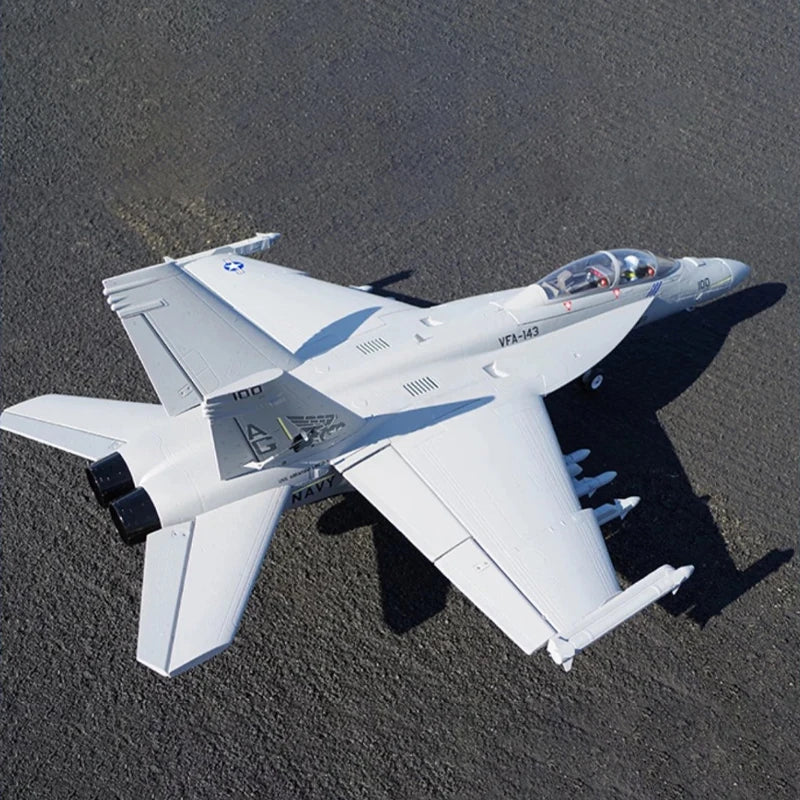RC Fighter Jet | 70mm EDF F/A-18F Super Hornet V2 | 6S 6CH Retracts & Flaps | FMS PNP