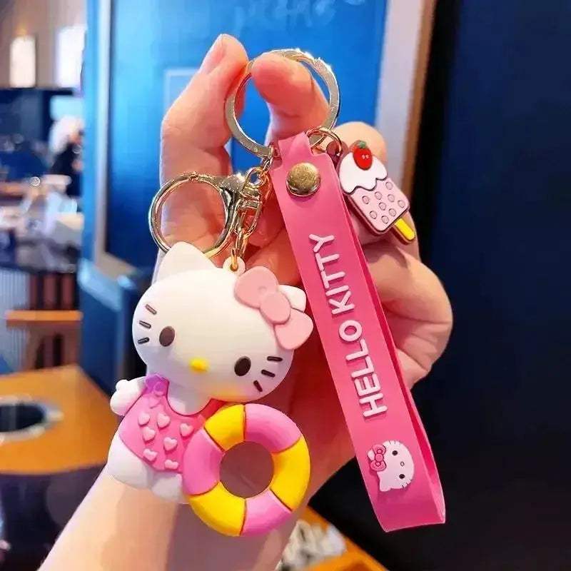 Sanrio Hello Kitty Key Chains, Kawaii Anime Cartoon Cinnamoroll Car Keychains Backpack Ornaments - CLOUDANIMESTUDIO