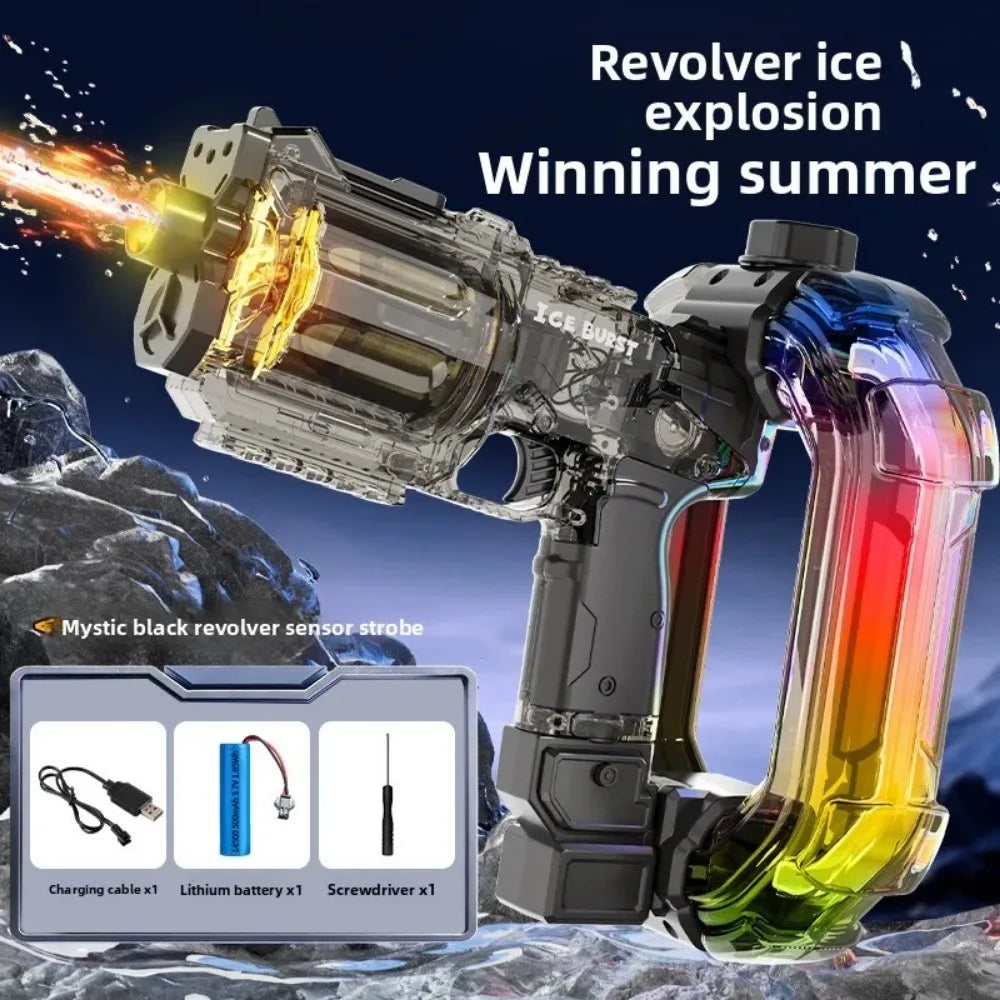 Electric Revolver Water Gun | Full Auto | Colorful Light and Sound