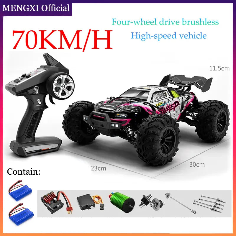 Rc Car Off Road 4x4 High Speed 75KM/H Remote Control Car With LED - ToylandEU