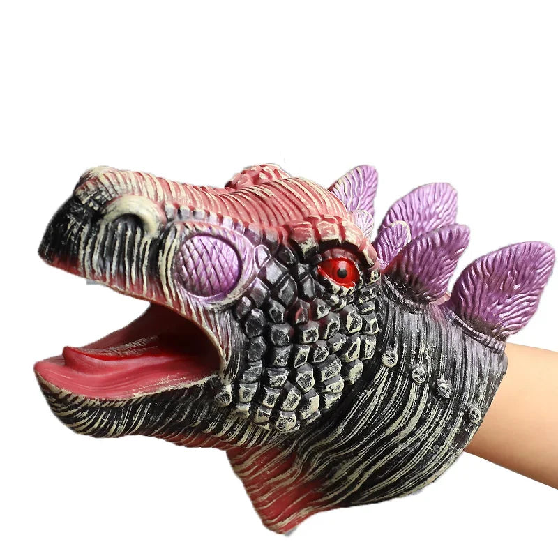 Children Hand Puppet | Soft Dinosaur Shape | Flexible PVC | Ages Two Plus