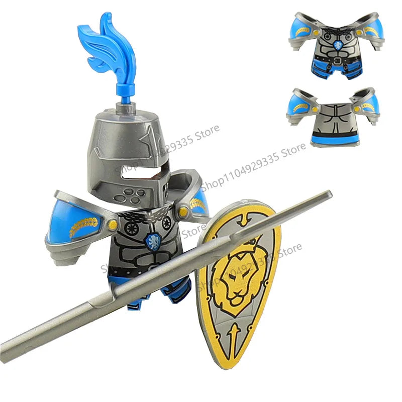 Micro Blocks | Medieval Knight Figures | Plastic Model Kit | Ages 14 Plus