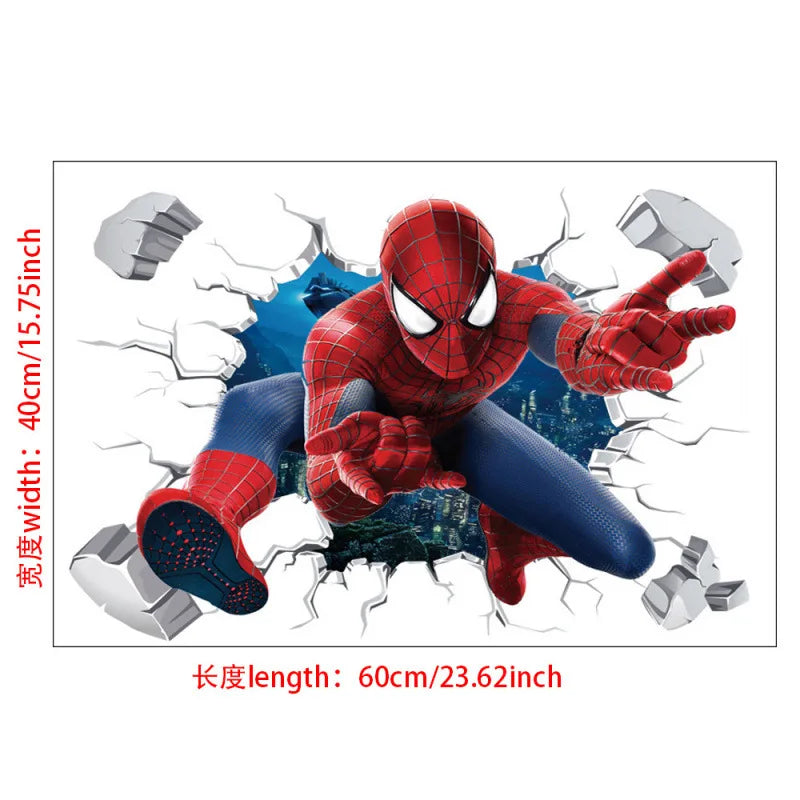 3D Wall Sticker | Avengers Theme | 60x40 cm | Hulk Iron Man Captain America Thor