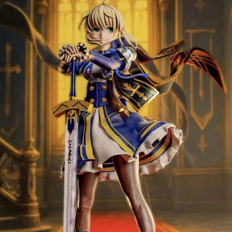 Saber Altria Action Figure | Fate Stay Night PVC | Desktop Collectible