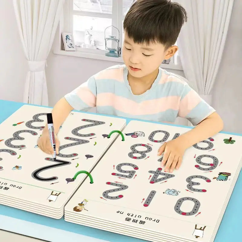 Children Montessori Drawing Toy Pen Control Training Color Shape Math