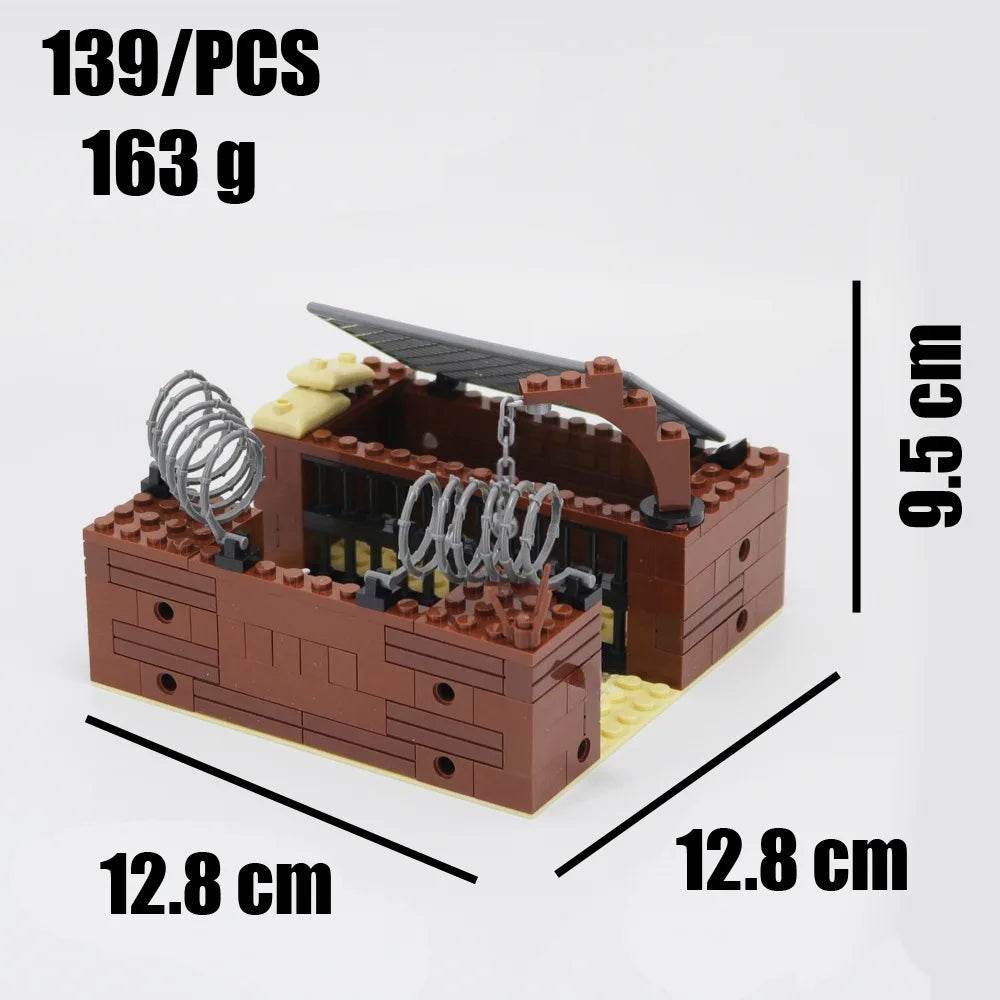 WW2 Military Trench Building Blocks Kit Soldiers Army Figures - ToylandEU